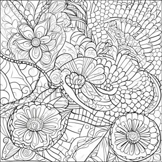 Colorful Mosaic Patterns Coloring Page 8741-6950