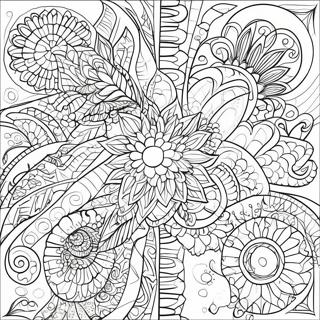 Colorful Mosaic Patterns Coloring Page 8741-6952