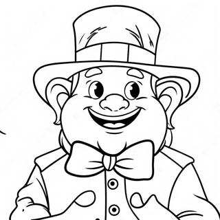 Cheerful Leprechaun Coloring Page 8781-6975