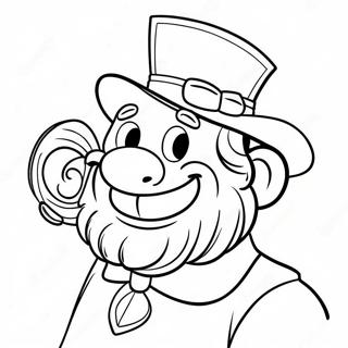 Cheerful Leprechaun Coloring Page 8781-6976