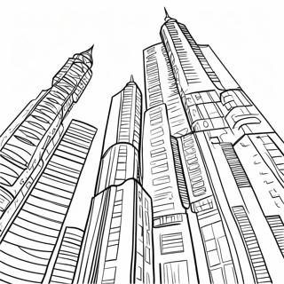 Colorful Skyscrapers Coloring Page 8791-6989