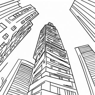 Colorful Skyscrapers Coloring Page 8791-6991