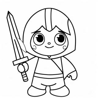 Cute Jedi Knight Coloring Page 8851-7057