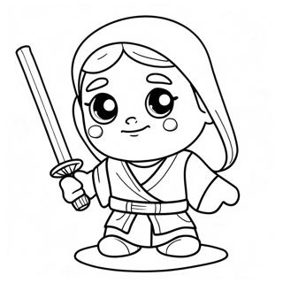 Cute Jedi Knight Coloring Page 8851-7058