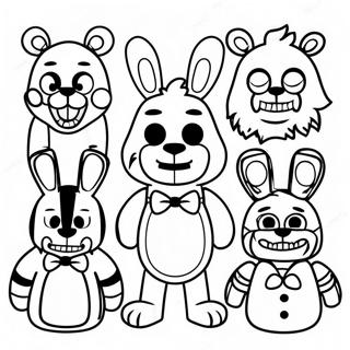 Página Para Colorir Dos Personagens De Pesadelo De Five Nights At Freddy's 8870-7053