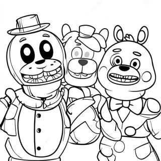 Página Para Colorir Dos Personagens De Pesadelo De Five Nights At Freddy's 8870-7055