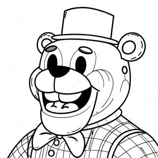 Creepy Freddy Fazbear Coloring Page 8871-7081