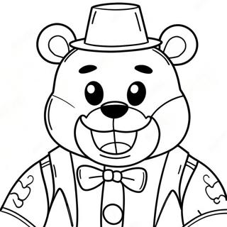 Página Para Colorir Do Freddy Fazbear Assustador 8871-7082