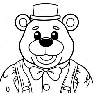 Creepy Freddy Fazbear Coloring Page 8871-7084