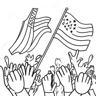 Colorful Flag Day Celebration Coloring Page 8881-7065