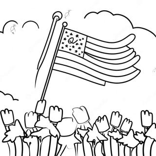 Colorful Flag Day Celebration Coloring Page 8881-7068