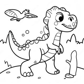 Dinosaur Sheet Adventures Coloring Pages