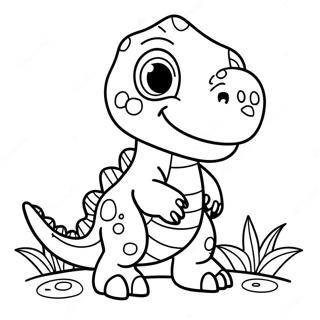 Page À Colorier De Mignon Bébé Dinosaure 8901-7078