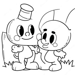 Cuphead And Mugman Adventure Coloring Page 891-717