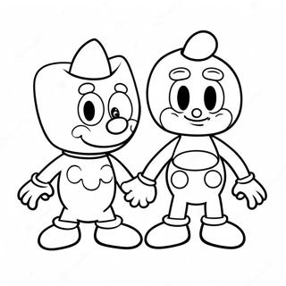 Cuphead And Mugman Adventure Coloring Page 891-718