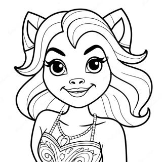 Clawdeen Wolf Monster High Coloring Page 8930-7102