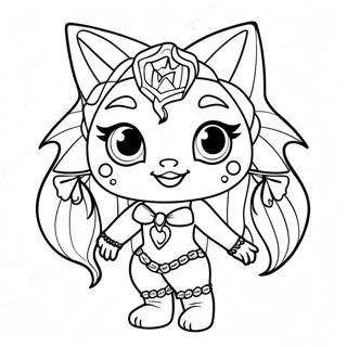 Clawdeen Wolf In Spooky Outfit Coloring Page 8931-7124