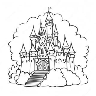 3d Coloring Page Of A Magical Castle 8970-7131