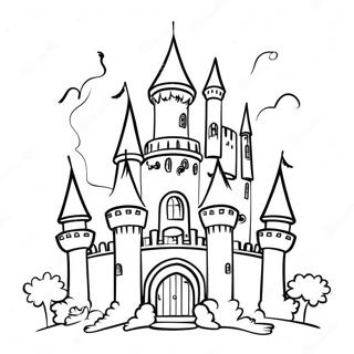 3d Coloring Page Of A Magical Castle 8970-7132