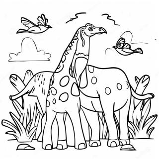 3d Animal Kingdom Coloring Page 8971-7137