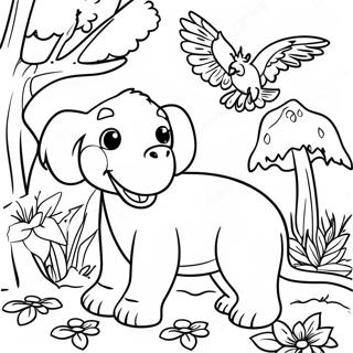 3d Animal Kingdom Coloring Page 8971-7138