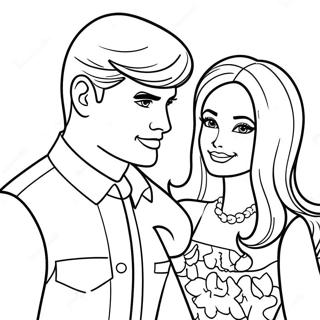 Barbie And Ken Coloring Page 8980-7156