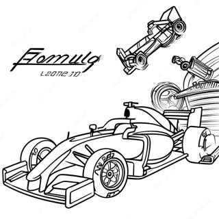 Formula 1 Racing Car Coloring Page 8990-7143