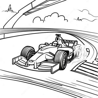 Fast Formula 1 Race Track Coloring Page 8991-7146