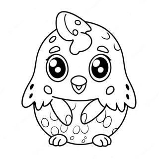 Cute Hatchimal With Big Eyes Coloring Page 9021-7169