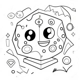 Colorful Geometry Dash Level Coloring Page 9051-7195