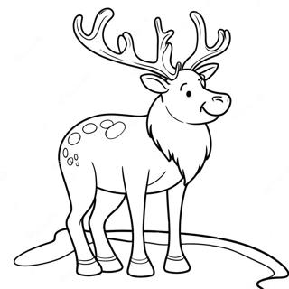 Raindeer Coloring Pages