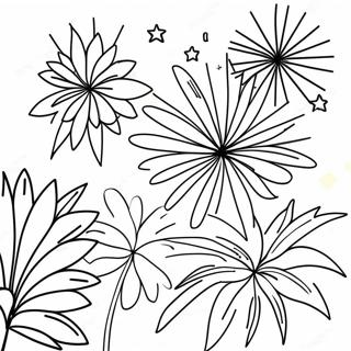 Fireworks Display Coloring Page 9190-7408