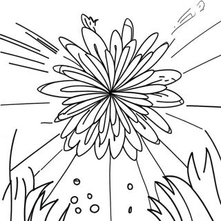 Colorful Fireworks In The Night Sky Coloring Page 9191-7419