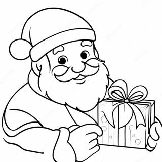 Jolly Santa With Gifts Coloring Page 91-77