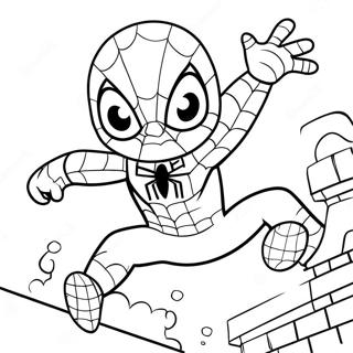 Pagina Da Colorare Di Spiderman Carino 9220-7346