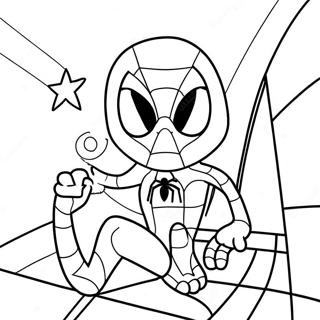 Pagina Da Colorare Di Spiderman Carino 9220-7347