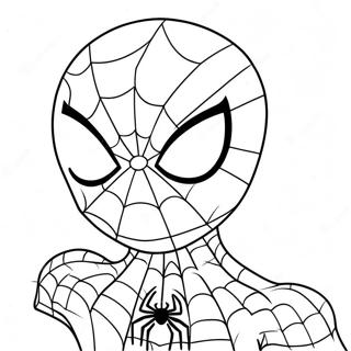 Pagina Da Colorare Di Spiderman Carino 9220-7348