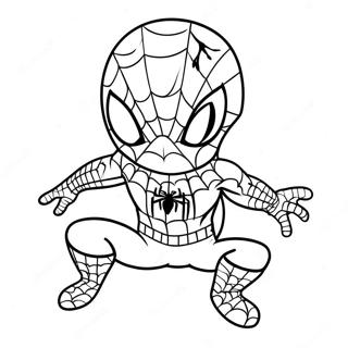 Pagina Da Colorare Di Spiderman Carino 9220-7437