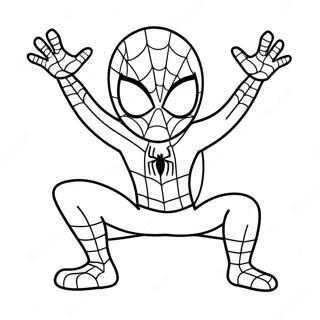 Pagina Da Colorare Di Spiderman Carino 9220-7438