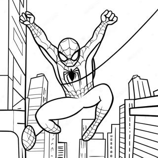 หน้าระบายสีสไปเดอร์แมนผจญภัย Swinging ผ่านเมือง 9221-7432