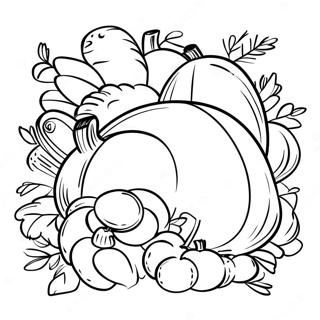 Cornucopia Coloring Pages