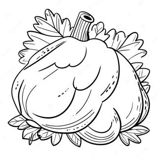 Thanksgiving Cornucopia Coloring Page 9231-7444