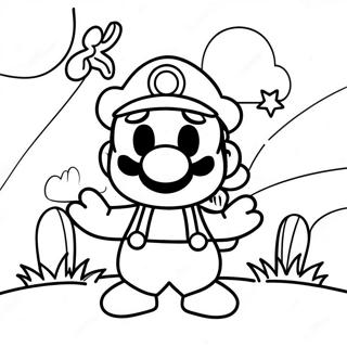 Colorful Paper Mario Adventure Coloring Page 9301-7492