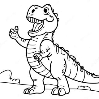 Realistic T-Rex Roaring Coloring Page 930-759