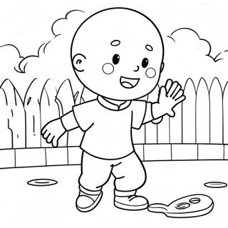 Caillou Buiten Spelen Kleurplaat 9361-7545