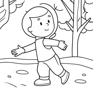 Caillou Playing Outside Coloring Page 9361-7548