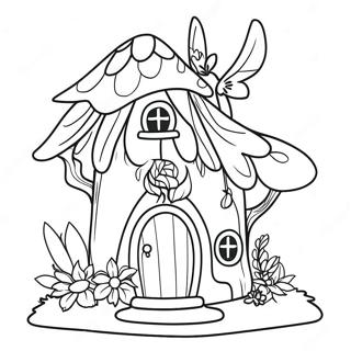 Fairy House Coloring Page 9370-7609