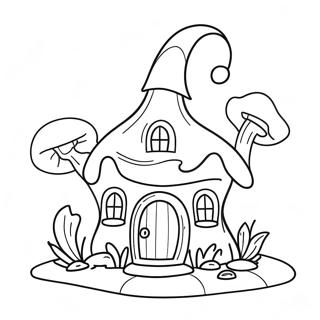 Fairy House Coloring Page 9370-7610