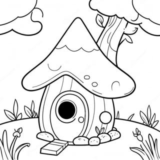 Fairy House Coloring Page 9370-7611