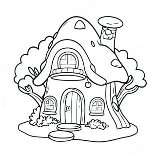 Fairy House Coloring Page 9370-7612